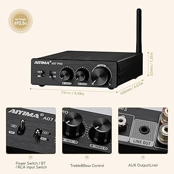 【最終値下げ】 AIYIMA A07 PRO パワーアンプ 中華アンプ Amazon.com: AIYIMA A07 Pro TPA3255 Stereo Amplifier